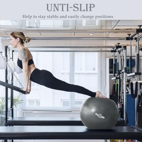 Soft Exercise Ball, Yoga Pregnancy Ball Chair, Pilates Equipment with Pump - color: Gray, size: XXL(31-33inch/78-85cm)