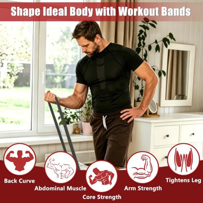 5-Level Resistance Bands for Working Out, Pull Up Assistance Bands - color: 5PCS-Gray Gradient(03)