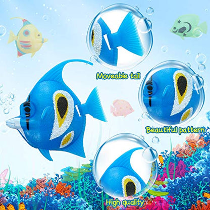 Weewooday 20 Pcs Artificial Moving Fishes Plastic Floating Lifelike Fish Tank Ornament Aquarium Decorations (Random Fish) - style: Random Fish