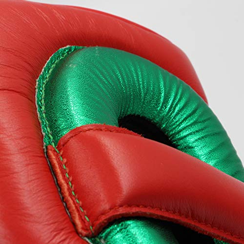 adidas Adistar Pro Boxing Headguard - for Men, Women, Unisex - color: RED/GREEN, size: Medium