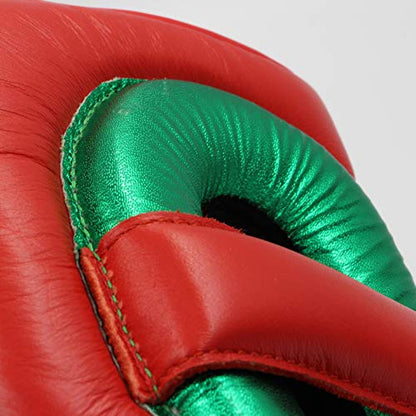 adidas Adistar Pro Boxing Headguard - for Men, Women, Unisex - color: RED/GREEN, size: Medium