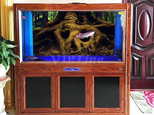 Large Tree Root PVC Aquarium Background Poster Fish Tank Decorations Landscape (48" x 30"/ 122 x 76cm) - size: 48" x 30"/ 122 x 76cm