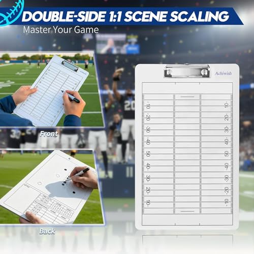 Football Clipboard for Coaches, Double-Sided Dry Erase Board - style: Football