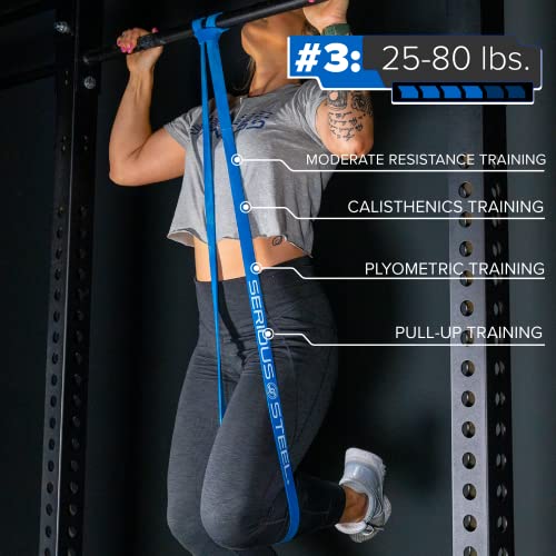 Assisted 41" Pull-Up Band, Resistance & Stretch, Powerlifting & Pull-up Assist Loop (Single Band) - style: #3 (25-80 lbs)
