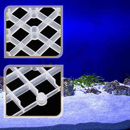 Newborn Photography Props 2pcs Aquarium Fish Tank Divider Trays Plastic Egg Crate Tray Grid Bottom Board Fish Separator 26x17.5x0.5CM Transparent Small Fish Tank - color: Transparent