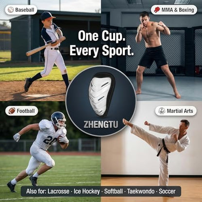 Youth Baseball Cup Boys & Men Athletic Cup Ages 8-14 & Adults - size: Large