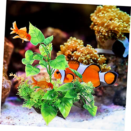 GALPADA Desktop Aquarium Grass Artificial Fish Tank Plant Decorative and Aquarium Decor for Fish Tank Supplies for Aquatic Animals