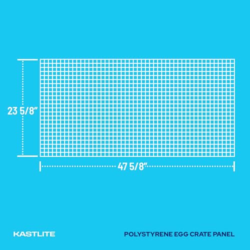 Egg Crate Panel 6-Pack in Chrome | Polystyrene | 23 5/8” x 47 5/8” with 1/2" x 1/2" x 3/8" Cell Size | Manufactured by American Louver | Ceiling Light Covers, HVAC Grilles, Aquarium Eggcrates