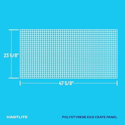 Egg Crate Panel 6-Pack in Chrome | Polystyrene | 23 5/8” x 47 5/8” with 1/2" x 1/2" x 3/8" Cell Size | Manufactured by American Louver | Ceiling Light Covers, HVAC Grilles, Aquarium Eggcrates