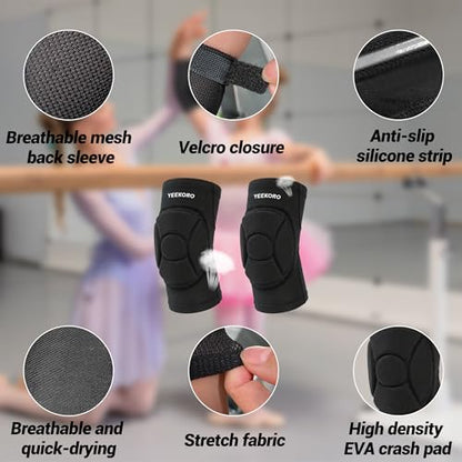 Kids/Youth Knee Pads Elbow Pads, Sports Compression Support Sleeve | Knee Elbow Protective Gear, Sports Knee Elbow Protector with Thickened Pads for Basketball Wrestling Football Volleyball - size: YL (arm circumference: 8.27-9.06‘’)