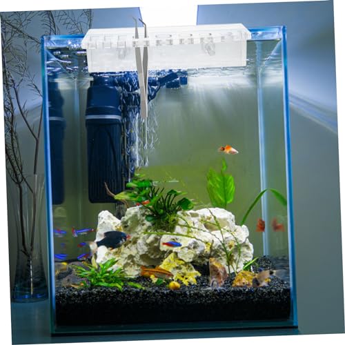 Happyyami Fish Tank Tool Holder Aquascaping Organizer for Water Plant Maintenance Wall-Mounted Storage Rack for Scissors Tweezers and Clips Convenient and Reusable