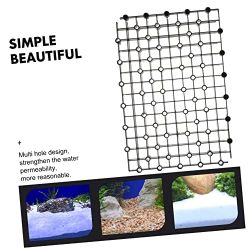 2pcs Aquarium Fish Tank Divider Trays Plastic Egg Crate Tray Grid Bottom Board Fish Separator 26x17.5x0.5CM Black - color: Black