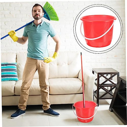 5L Plastic Bucket with Handle for Household Cleaning Gardening and Pet Care - Lightweight Multipurpose Water Pail for Indoor and Outdoor Use