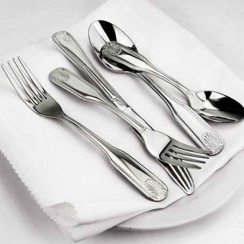 New Star Foodservice 58321 Shell Pattern, 18/0 Stainless Steel, Oyster Fork, 6-Inch, Set of 12 (Pack of 2) - size: Oyster Fork (6-Inch) (Pack of 2)