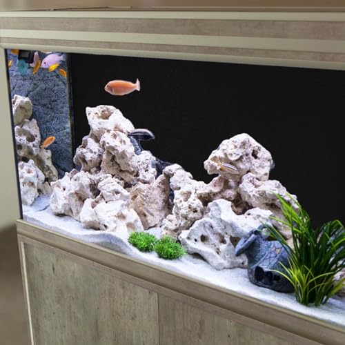 Fish Tank Background, 15.7x39.4in Black Aquarium Background Cling Fish Tank Backdrop Static Cling Fish Tank Background Aquarium Wallpaper Backdrop for Fish Tank Decoration