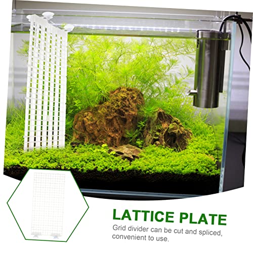 Betta Aquarium Supplies Spliced Lattice Plate Divider for Fish Tank Accessories Random Color - color: White
