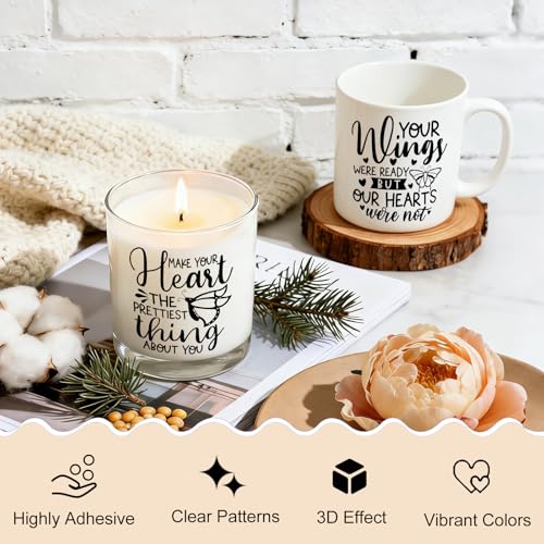 UV DTF Cup Wrap Transfer Stickers, 2 Sheets Butterfly Quotes Rub On Transfers for Tumblers Glass Cups Mugs Water Bottles - style: Butterfly Quotes