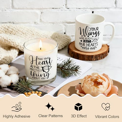 UV DTF Cup Wrap Transfer Stickers, 2 Sheets Butterfly Quotes Rub On Transfers for Tumblers Glass Cups Mugs Water Bottles - style: Butterfly Quotes