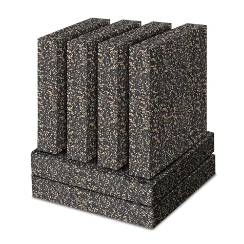 Thick Rubber-Cork Anti Vibration Pads, 4 x 4 x 1 Inches 6 Pcs Cuttable Sound Isolation Mats, Non Slip Dampening Blocks, Shock Absorbing Padding Feet for Air Compressor Washing Machine Treadmill - size: 4"x4"x1", 6pcs
