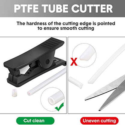 3 Pieces PTFE Plastic Tubing Cutter Hose Tube Cutter Pipe Accurate Tube Cutting Tool for Nylon PVC PU Tubing and Hose Cut up to 3/4 Inch OD (Black) - color: Black