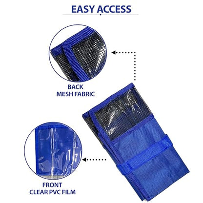 6-Pocket Lure Bag 2 Pcs Blue, for Saltwater & Freshwater Tackle Storage, Includes Multi-Compartment Organizer, Ideal for Offshore Fishing & Traveling Anglers