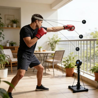 Boxing Reflex Ball, Boxing Ball Headband, Wearable Silicone Headband Strength Training Boxing Balls Set, Reaction Ball for Adults Kids Courtyard Gym Home - color: A