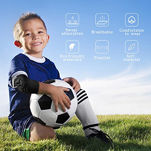 Kids Elbow Pads,Breathable Compression Elbow Pad Guards for Boys Girls,M - size: Medium Elbow Pads (Arm: 7.87-8.66")