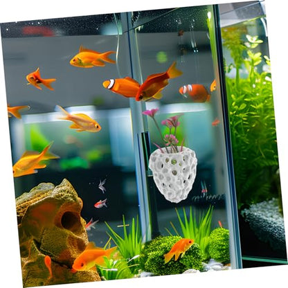 POPETPOP Aquarium Shrimp Cave Dome Hideout with Suction Cup Multi Design for Betta Fish Shrimp Easy to Decoration Safe Breeding Shelter for
