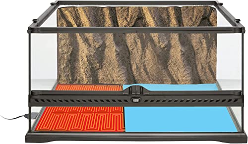 Exo Terra Heat Mat - Reptile Terrarium Substrate Heater for Safe, Even Heating | Ideal for Tropical & Temperate Reptile Environments - 25 Watt, Large - size: Large