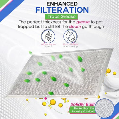 Bagean Stove Hood Vent Filter 10.5" x 8.75" 97006931 Compatible with Broan Range Hood Filter Replacement BP29 - Fit's Nutone Kitchen Exhaust Fan Filters - Blocks Grease & Filters Oven Air (2-Pack)