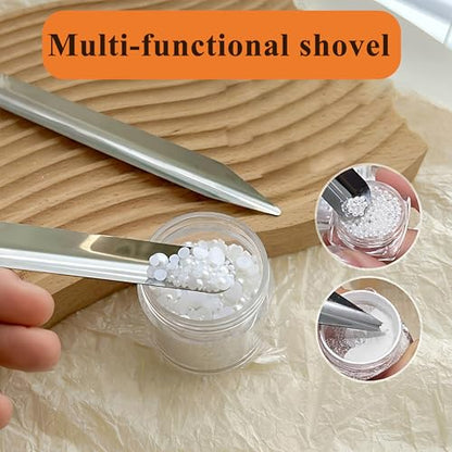 6 PCS Lab Spatula Stainless Steel Small Metal Scoop Spatula with Round End, Mini Jewelry Bead Scoops Used for Scooping Transferring Mixed Powder Paste Beads Laboratory Sampling/Silver/6Inch - size: 6 Inch-6PCS