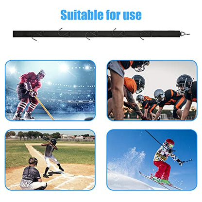 Hockey Hanger Portable Hanging Dryig Rack Hockey Gifts for Home and Outdoor Using in Ice Hockey Skating Football Camping Fishing 5 Hooks (Black) - color: Black