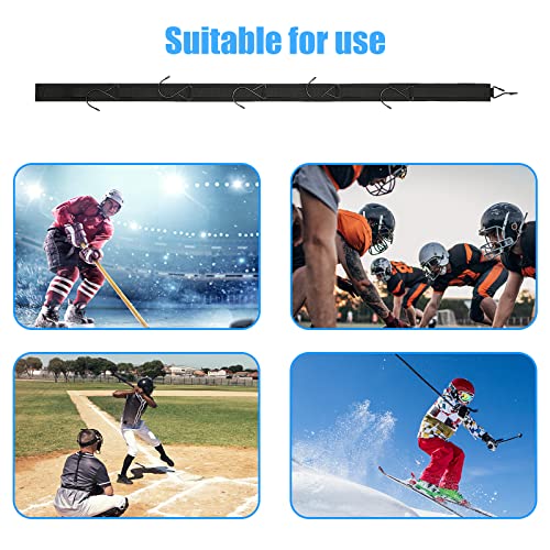 2Pcs Hockey Hanger Portable Hanging Dryig Rack Hockey Gifts for Home and Outdoor Using in Ice Hockey Skating Football Camping Fishing 5 Hooks - color: Black X2pcs