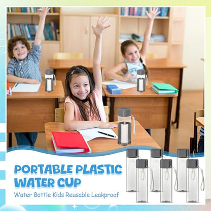 Mifoci 20 Pack 17 oz Plastic Water Bottles, Grey, Rectangle - color: Grey