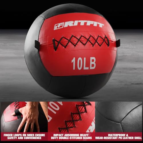 RitFit Soft Medicine Ball for Strength and Conditioning Workouts - size: 10+15+20lbs