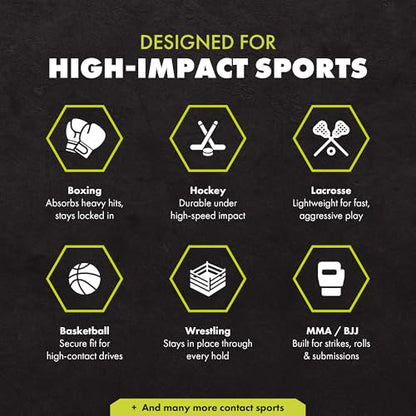 DAMAGE CONTROL High-Impact Sports Mouth Guard – Red - color: Red, size: Adult