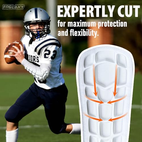 Frelaxy Elbow Pads, Padded Arm Sleeves for Volleyball and Football, 2 Pack - color: White, size: Large