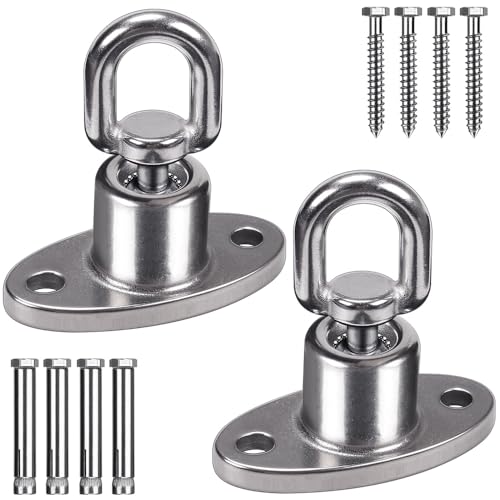 SELEWARE Tire Swing Swivel Hanger, Heavy Duty Swing Hook, 1200 LB Capacity | Silent Ball Bearing Rotation, Reduces Twisting, Ideal for Swings, Hammock Chairs, Punching Bags and Playground Sets - color: Ball Bearing Swing Hangers, 2 Pack