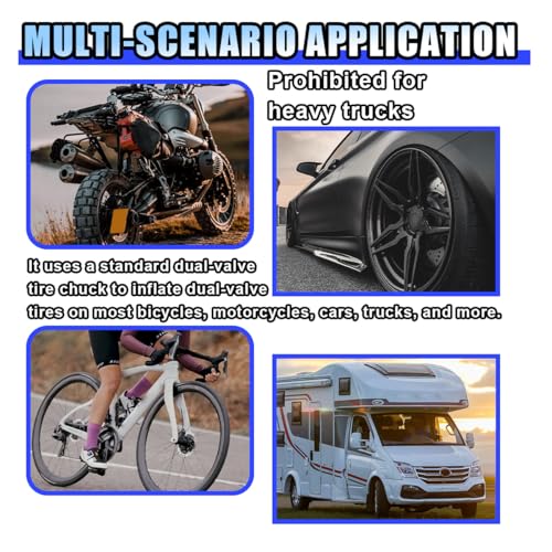 BDZMC Car Tire Inflator Hose Adapter, High-Pressure Air Compressor Hose, Lock-on Air Chuck Connector Extension Tube with Converting Nuts, Quick-Inflation Hose for Tire Pump