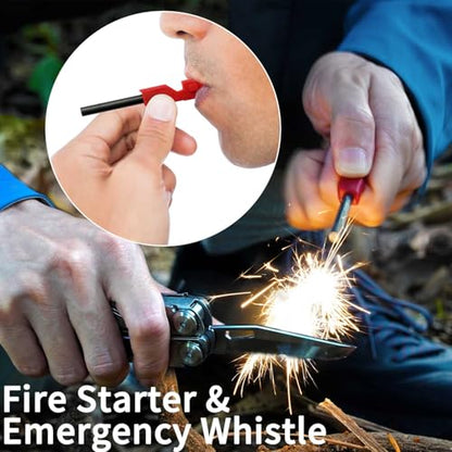 Multitool SK04, VG-10 Blade, 22-in-1 Multi-tool Pliers with Fire Starter, Emergency Whistle, Glass Breaker, Safety Locking and Nylon Sheath for Survival, Camping, multi tool for men