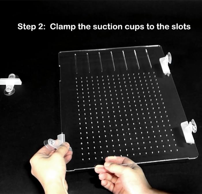 Acrylic Aquarium Divider Kit 5.5/10 / 20L / 20H / 29 / 40B / 55/75 / 125gal Fish Tank with Suction Cups - size: 55gal Aqueon