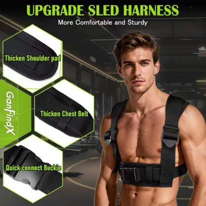 GanFindX Weight Sled, Workout Sled for Athletic Fitness Strength Training