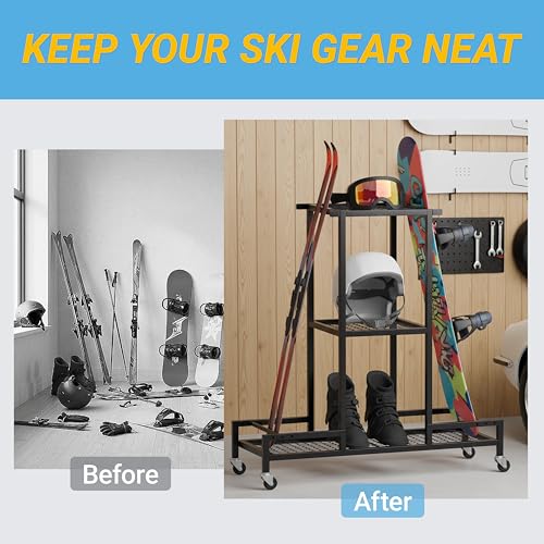 Standing Ski Storage Rack