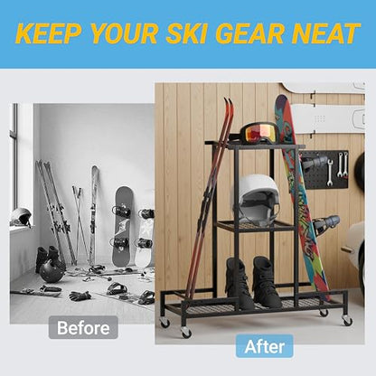 Standing Ski Storage Rack