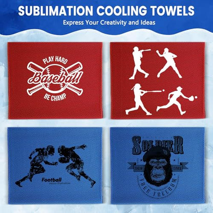 Hosuly 100 Pack Cooling Towels, 40"x12" - color: Deep Blue, Red