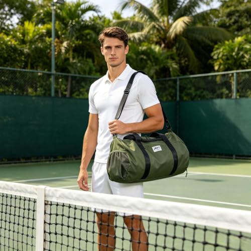 BESMART Gym Bags for Men with Side Pocket,38L Large Sports Gym Duffle Bag | Adjustable Strap&Shoe Compartment, Waterproof, Spacious, Wet Pocket, Durable Duffel Bag for Gym,Travel, Fitness,Olive Green - color: Olive Green With Tpu Pocket
