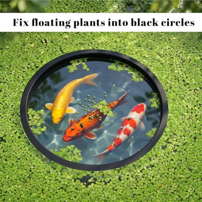 JJUNW 10 Pcs Aquarium Floating Plant Corral, Fish Feeding Ring Fish Tank Aquarium Floating Plants Barrier, 5 Sizes of Floatings Plant Ring Round for Fishs Tank, Plants Accessories(10 pcs)