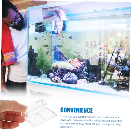 Garneck 4pcs Fish Tank Lid Supports Sturdy Acrylic Cover Racks for Aquarium Heat Preservation Easy to Install for Open Tanks
