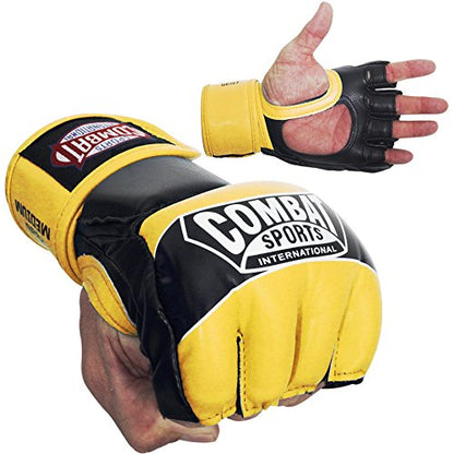 Combat Sports Pro Style Grappling MMA Gloves - color: Blue, size: Youth Large