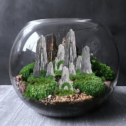 Desktop Rockery Decorations Micro Landscape Accessory for Home Desktop 8Pcs Resin Rockery Stones Ornament Aquarium Tank Decoration